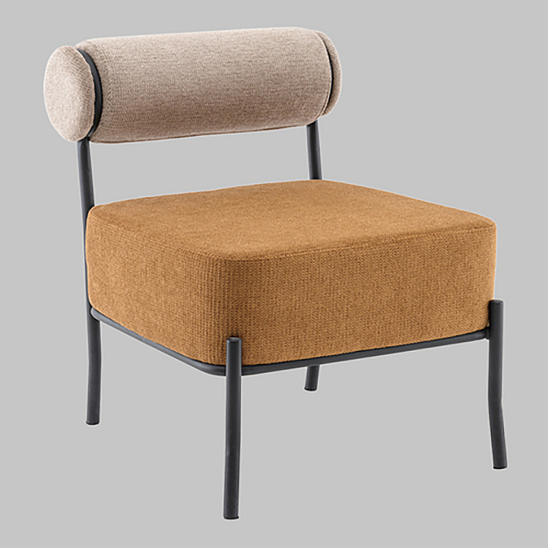 Кресло Ponpoun бежевый терракотовый Охра Капучино  Черный во Владивостоке | Loft Concept 