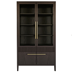 Витрина Primo со стеклянными фасадами и буфетом шпон Темный орех варинант исполнения - 1 | Loft Concept во Владивостоке