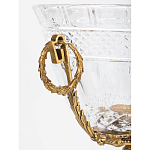 Чаша из рельефного стекла прозрачного цвета на бронзовой подставке Eden Garden варинант исполнения - 2 | Loft Concept во Владивостоке