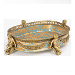 Чаша с орнаментом на ножках в виде бронзовых ангелов Eden Garden варинант исполнения - 2 | Loft Concept во Владивостоке