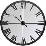 Часы настенные зеркальные с чёрным металлическим циферблатом Mirror Tower Clock варинант исполнения - 1 | Loft Concept во Владивостоке