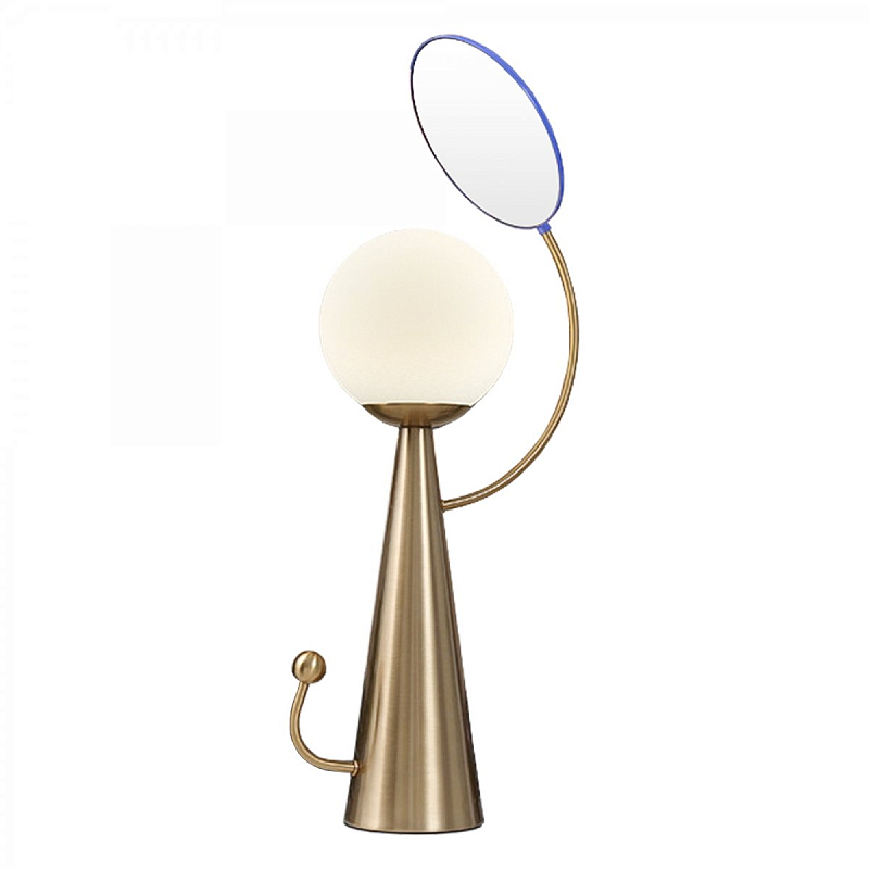 Настольная лампа SACHI SACHA TABLE LAMP Brass Белый Латунь Синий Настольная лампа SACHI SACHA TABLE LAMP Brass Белый Латунь Синий во Владивостоке | Loft Concept
