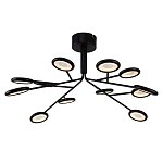 Люстра черного цвета с 12-ю круглыми плафонами Bendik Lighting варинант исполнения - 2 | Loft Concept во Владивостоке