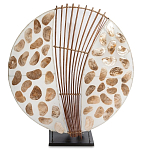 Настольная лампа из перламутра и дерева на подставке Indonesian Shell варинант исполнения - 3 | Loft Concept во Владивостоке
