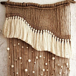 Дизайнерское Панно Дюна Макраме из нитей и бусин Wall Panel Dune варинант исполнения - 1 | Loft Concept во Владивостоке
