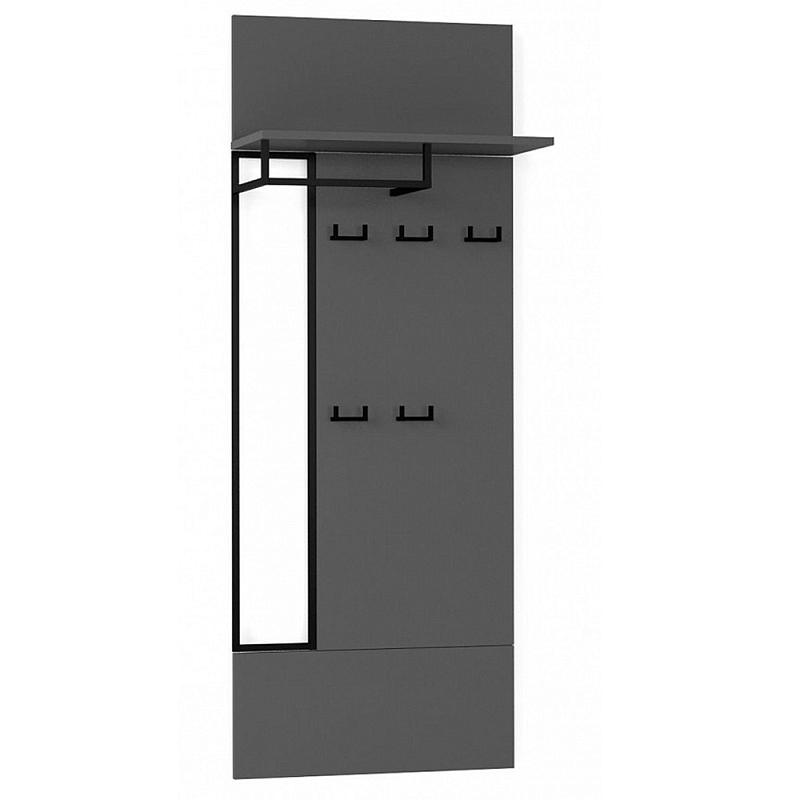 Вешалка настенная цвета графит Strict Lines Графит Черный во Владивостоке | Loft Concept 