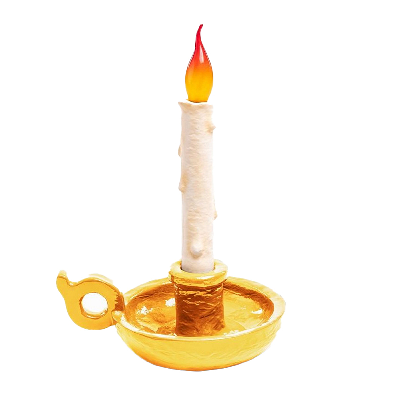 Настольная лампа Seletti Bugia gold Белый Золотой Настольная лампа Seletti Bugia gold Белый Золотой во Владивостоке | Loft Concept