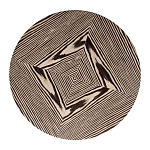 Столик журнальный круглый с полосатым узором Zebroids варинант исполнения - 2 | Loft Concept во Владивостоке