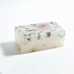 Шкатулка из эпоксидной смолы с цветами белая Epoxy Resin Rectangular Box White варинант исполнения - 3 | Loft Concept во Владивостоке