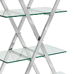 Стеллаж со стеклянными полками на стальном каркасе X-ray варинант исполнения - 3 | Loft Concept во Владивостоке