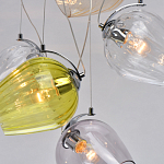 Люстра каскадная с 9-ю разноцветными стеклянными плафонами Kaleido варинант исполнения - 7 | Loft Concept во Владивостоке