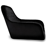 Барный стул со спинкой и подлокотниками на 4-х металлических ножках Douglas Rhombus Черный Велюр варинант исполнения - 2 | Loft Concept во Владивостоке