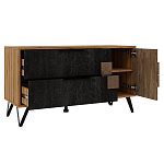 ТВ-тумба с  2-мя ящиками и закрытыми полками Stone Effect варинант исполнения - 4 | Loft Concept во Владивостоке