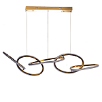 Люстра подвесная золотая в форме изогнутых колец Curved Rings варинант исполнения - 1 | Loft Concept во Владивостоке