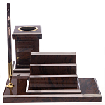 Настольный письменный набор из природного камня обсидиана с декором в виде Коня Team leader варинант исполнения - 6 | Loft Concept во Владивостоке