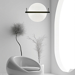 Светодиодный подвесной светильник круглой формы с металлическим черным каркасом Marble Glow варинант исполнения - 6 | Loft Concept во Владивостоке