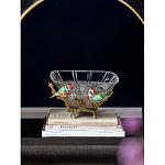 Чаша квадратная из прозрачного стекла с фигурками разноцветных птиц Eden Garden варинант исполнения - 2 | Loft Concept во Владивостоке