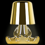 Настольная лампа фигурная золотого цвета с гладким абажуром Высота 16 см Sophia варинант исполнения - 1 | Loft Concept во Владивостоке