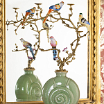 Фарфоровый подсвечник с бронзовым декором Eden Garden варинант исполнения - 5 | Loft Concept во Владивостоке