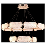 Люстра с 2-мя кольцами с текстурным природным рисунком IceFlame варинант исполнения - 5 | Loft Concept во Владивостоке