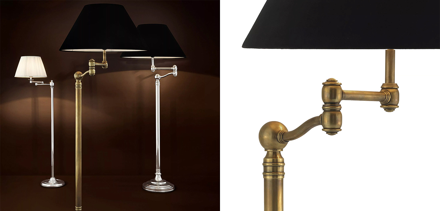 Торшер Eichholtz Floor Lamp Regis Brass Торшер Eichholtz Floor Lamp Regis Brass - Loft-Concept во Владивостоке