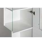 Шкаф-витрина белая с полками и стеклянной дверью Strict Lines варинант исполнения - 3 | Loft Concept во Владивостоке