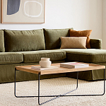 Журнальный стол с прямоугольной деревянной столешницей Urban Style Space варинант исполнения - 4 | Loft Concept во Владивостоке