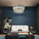 Круглая люстра с хрустальными подвесками на золотистом каркасе Gorgeous Crystal Light варинант исполнения - 14 | Loft Concept во Владивостоке