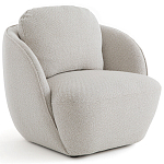 Полукруглое кресло из обивки меланж Halle Melange Armchair варинант исполнения - 2 | Loft Concept во Владивостоке