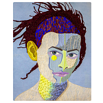 Картина с вышивкой Портрет wall panel People with the yellow ear 2 варинант исполнения - 3 | Loft Concept во Владивостоке