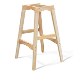 Барный стул со спинкой на 4-х деревянных ножках Голубой Велюр Ava Charm варинант исполнения - 3 | Loft Concept во Владивостоке