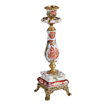 Подсвечник с цветочной росписью из фарфора с бронзовыми элементами Eden Garden варинант исполнения - 1 | Loft Concept во Владивостоке