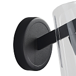 Бра конусообразной формы из прозрачного акрила и черной стали Glass Cylinder Black варинант исполнения - 3 | Loft Concept во Владивостоке