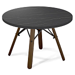 Стол журнальный c круглой столешницей на четырех коричневых ножках Charm Coffee Table варинант исполнения - 1 | Loft Concept во Владивостоке