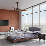 Потолочный вентилятор с тремя угловатыми лопастями Kichler варинант исполнения - 5 | Loft Concept во Владивостоке