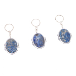 Зеркало брелок карманное двухстороннее из натурального камня Лазурит Stone Mirrors варинант исполнения - 4 | Loft Concept во Владивостоке