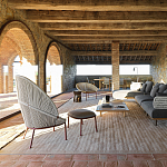 Дизайнерское уличное кресло с веревочной спинкой PETALO Armchair варинант исполнения - 7 | Loft Concept во Владивостоке