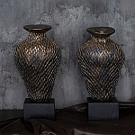 Вазы «Парные» на деревянных основаниях варинант исполнения - 1 | Loft Concept во Владивостоке