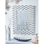 Прямоугольное зеркало с инкрустацией раковинами устриц Mother оf Pearl Facets варинант исполнения - 6 | Loft Concept во Владивостоке