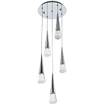 Люстра капли Acrylic Droplet Five Chrome Chandelier варинант исполнения - 1 | Loft Concept во Владивостоке