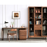 Стол рабочий округлой формы с 3-мя ящиками  Working Moonnut Table варинант исполнения - 1 | Loft Concept во Владивостоке