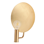 Бра с золотым круглым отражателем и открытой лампой Sun Glow Disc варинант исполнения - 2 | Loft Concept во Владивостоке