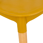 Пластиковый стул на ножках из массива бука Ferret Spiral Mustard варинант исполнения - 5 | Loft Concept во Владивостоке