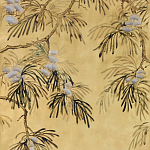 Обои ручная роспись Silk Tree Original colourway on Gold Bullion gilded paper варинант исполнения - 1 | Loft Concept во Владивостоке