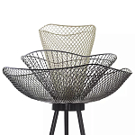 Торшер с трехъярусным плафоном из металлической сетки Metal Mesh Floor Lamp варинант исполнения - 5 | Loft Concept во Владивостоке