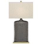 Настольная лампа керамическая с тканевым прямоугольным абажуром Flask варинант исполнения - 2 | Loft Concept во Владивостоке