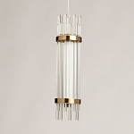Подвесной светильник с цилиндром из прозрачных стеклянных трубок Nembus варинант исполнения - 3 | Loft Concept во Владивостоке