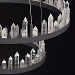 Люстра с двумя кольцами черного цвета с хрустальными элементами QUARTZ CRYSTAL варинант исполнения - 12 | Loft Concept во Владивостоке