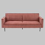 Диван современный вельветовый прямой Worcester Коралл варинант исполнения - 2 | Loft Concept во Владивостоке