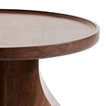 Круглый приставной стол из массива ореха Balu Wooden Side Table варинант исполнения - 3 | Loft Concept во Владивостоке